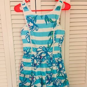 Lilly Pulitzer Sandrine Dress Shorely Blue Pearls